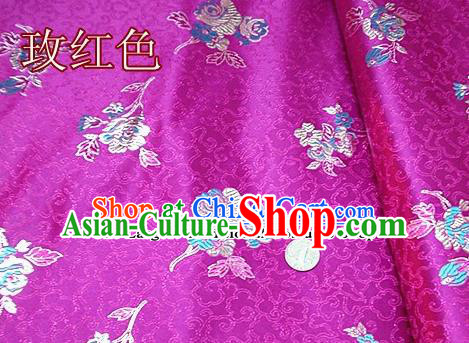 Traditional Chinese Royal Pattern Rosy Brocade Tang Suit Fabric Silk Fabric Asian Material