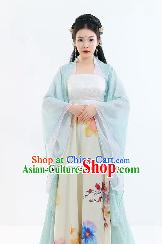 Chinese Traditional Ancient Drama Peri Court Lady Hanfu Dress Tang Dynasty Imperial Concubine Costumes for Women