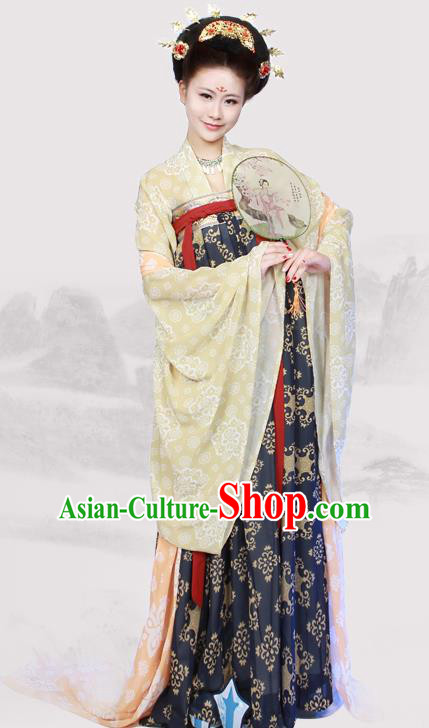 Chinese Traditional Ancient Historical Hanfu Dress Tang Dynasty Imperial Consort Costumes for Women