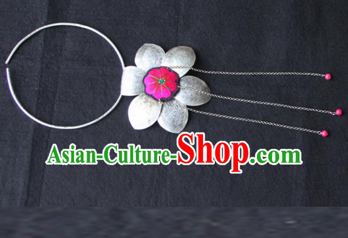 Chinese Traditional Accessories Yunnan Minority Sliver Necklace for Women
