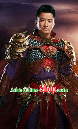 Ancient Chinese General Armor Costumes Complete Set