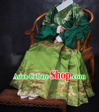 Ancient Chinese Ming Dynasty Imperial Empress Embroidered Costume for Women