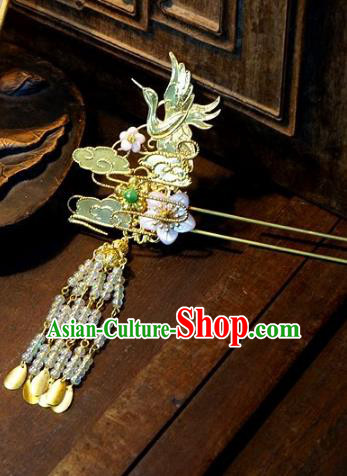 Chinese Handmade Classical Hair Accessories Tassel Step Shake Ancient Bride Hairpins for Women