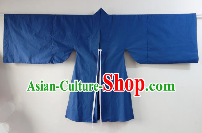 Ancient China Ming Dynasty Minister Costumes Blue Cape for Men