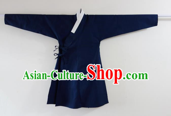 Ancient China Ming Dynasty Swordsman Costumes Blue Cape for Men