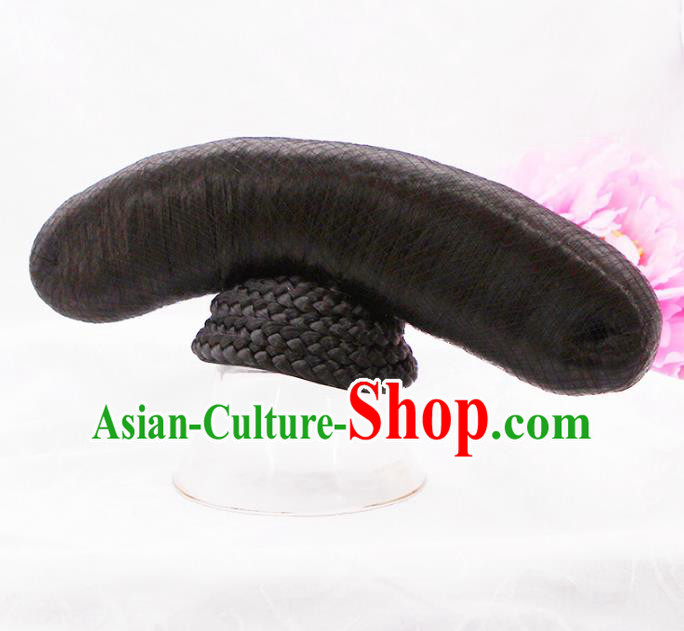 Handmade Chinese Ancient Wig Palace Qing Dynasty Palace Lady Wiggery Chignon for Women