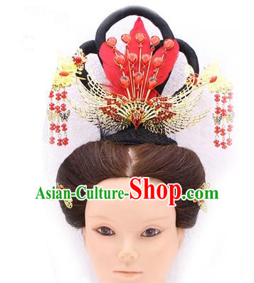 Handmade Asian Chinese Ancient Fairy Hair Accessories Wig and Hairpins for Kids