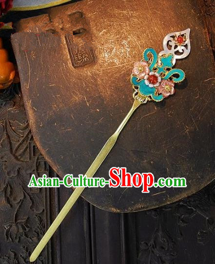Chinese Handmade Classical Hair Accessories Hairpins Ancient Jade Hair Clip Headdress for Women