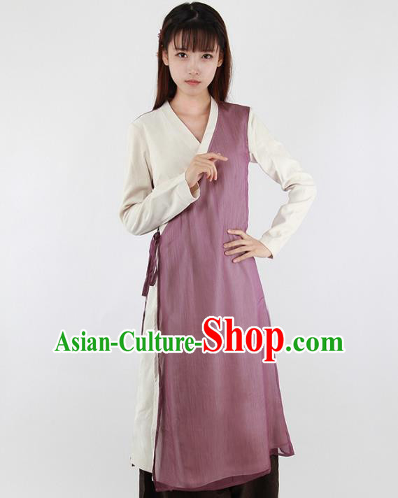 Traditional Chinese National Costume Embroidered Cheongsam Shirts Hanfu Dress for Women