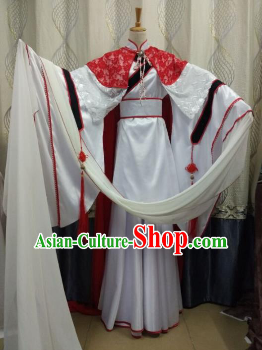 Traditional China Ancient Cosplay Swordsman Fairy Costume Fancy Dress for Women