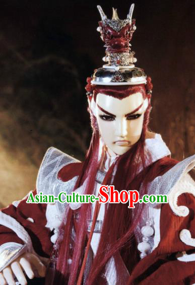 Traditional China Ancient Cosplay Swordsman General Wig and Hair Accessories Hairdo Crown for Men