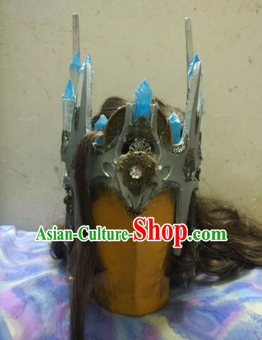Traditional China Ancient Cosplay General Hair Accessories Hat Helmet for Men