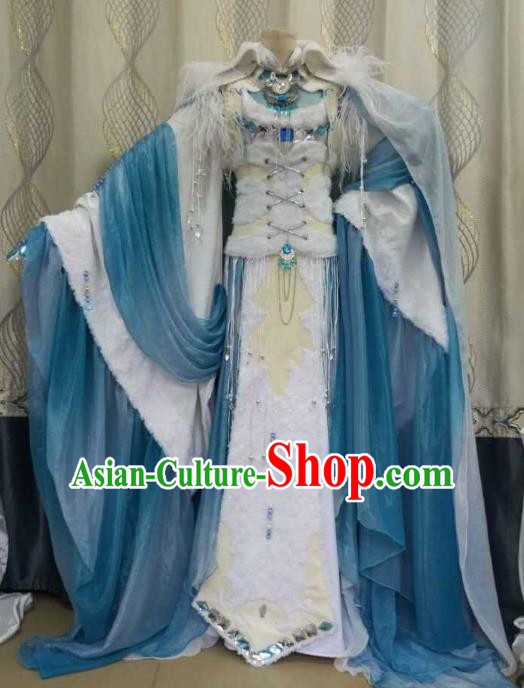 China Ancient Cosplay Costume Palace Princess Fairy Fancy Dress Traditional Hanfu Clothing for Women