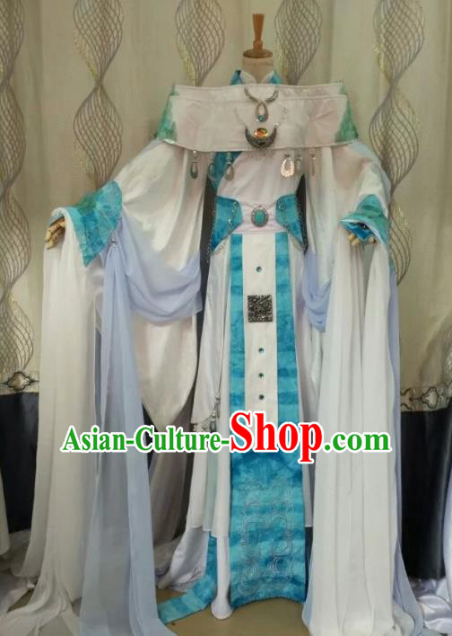 China Ancient Cosplay Halloween Queen Costume Traditional Palace Lady Hanfu Dress for Women