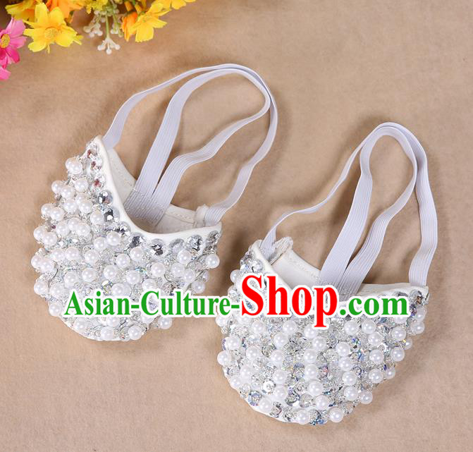 Asian Indian Belly Dance Shoes India Traditional Dance Beads Soft Shoes for for Women