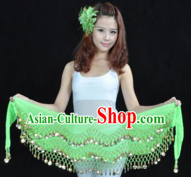 Asian Indian Belly Dance Waist Accessories Light Green Waistband India Raks Sharki Belts for Women
