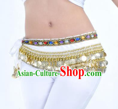 Asian Indian Traditional Belly Dance White Belts Waistband India Raks Sharki Waist Accessories for Women