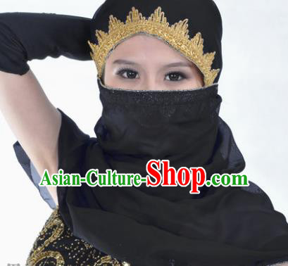 Asian Indian Belly Dance Accessories Yashmak India Traditional Dance Black Veil for for Women