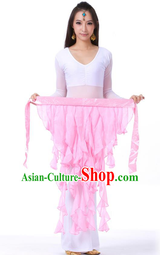 Indian Traditional Belly Dance Belts Pink Hip Scarf Waistband India Raks Sharki Waist Accessories for Women