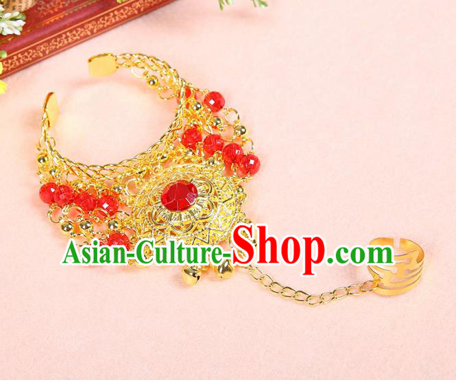 Top Belly Dance Accessories Red Crystal Bracelets for Women