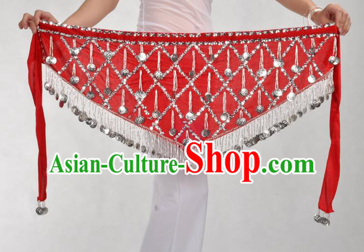 Indian Belly Dance Red Belts Waistband India Raks Sharki Waist Accessories for Women