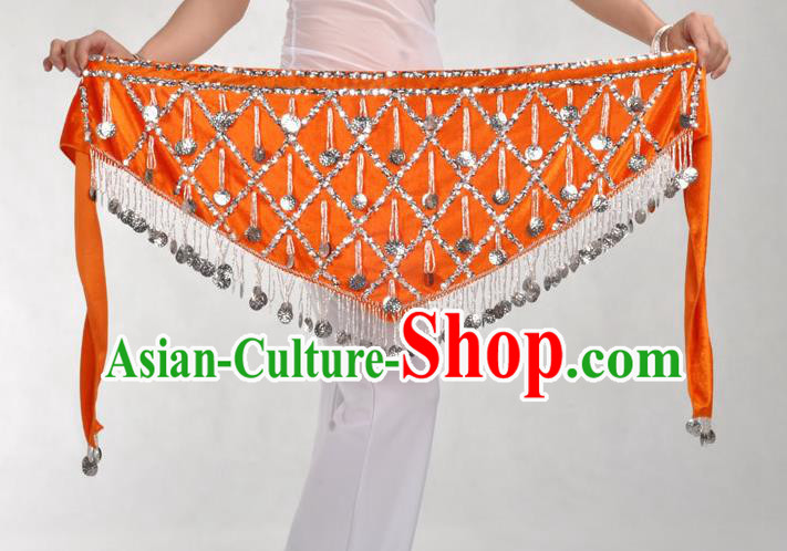Indian Belly Dance Orange Belts Waistband India Raks Sharki Waist Accessories for Women