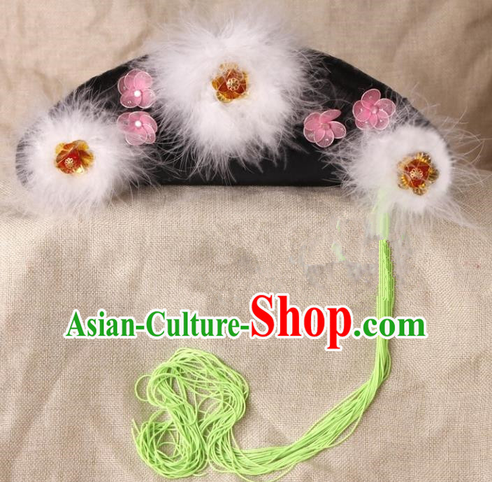 Chinese Handmade Classical Qing Dynasty Palace Lady Hair Accessories Ancient Manchu Princess Headwear Hairpins for Kids
