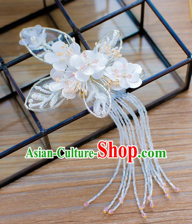 Handmade Classical Wedding Hair Accessories Bride Headwear Butterfly Tassel Hair Stick for Women