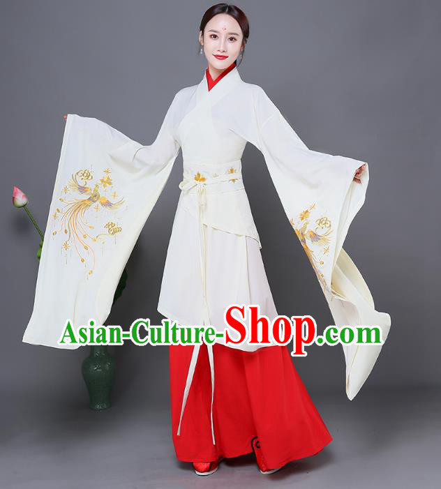 Traditional Chinese Ancient Princess Costume Han Dynasty Palace Lady Embroidered Clothing for Women