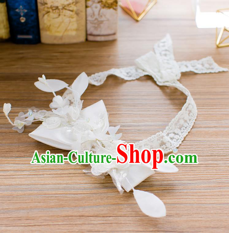 Handmade Classical Wedding Hair Accessories Bride Butterfly Hair Clasp Lace Headband for Women