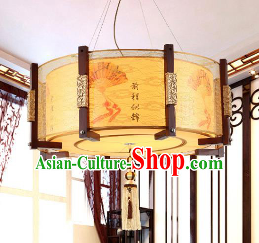 Traditional Chinese Wood Painted Hanging Palace Lanterns Handmade Lantern Ancient Ceiling Lamp
