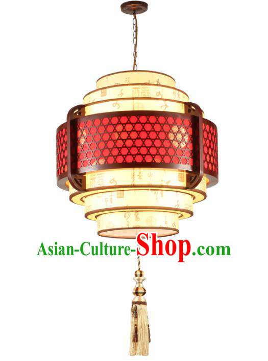 Traditional Chinese Parchment Hanging Palace Lanterns Handmade Wood Lantern Ancient Ceiling Lamp