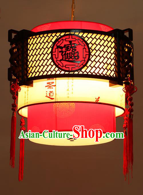 Traditional Chinese Painted Palace Lanterns Handmade Wood Hanging Lantern Ancient Ceiling Lamp