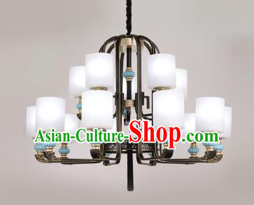 Traditional Chinese Hanging Ceiling Palace Lanterns Handmade Fifteen-Lights Lantern Ancient Lamp