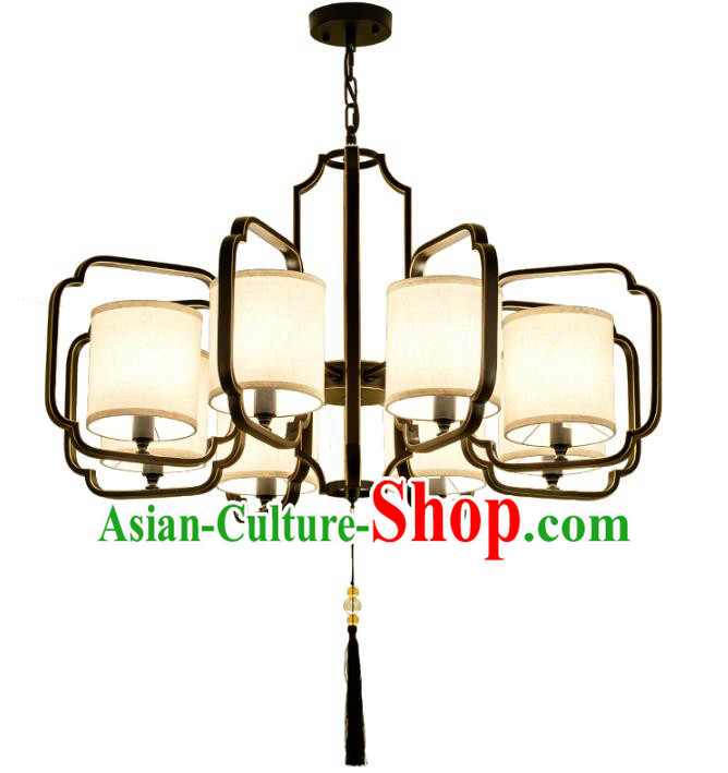 Traditional Chinese Ceiling Palace Lanterns Handmade Eight-Lights Lantern Ancient Lamp