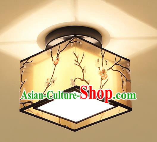Traditional Chinese Plum Blossom Ceiling Lanterns Ancient Handmade Square Lantern Ancient Lamp