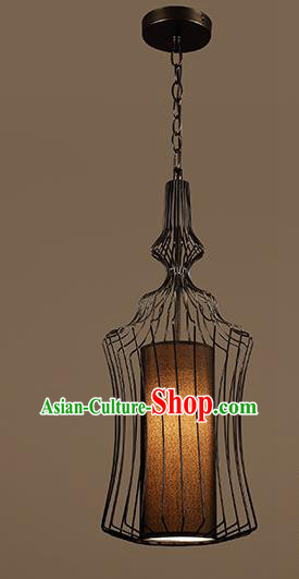 Traditional Chinese Iron Birdcage Ceiling Lanterns Ancient Handmade Hanging Lantern Ancient Lamp