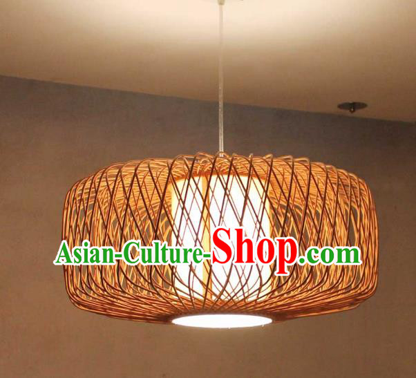 Traditional Asian Straw Plaited Lanterns Handmade Hanging Ceiling Lantern Ancient Lamp