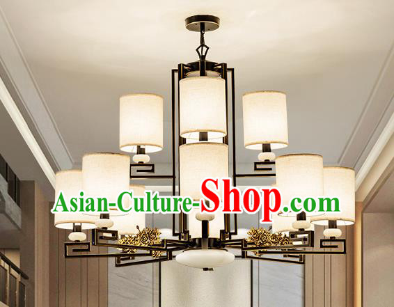 Traditional Handmade Chinese Twelve-Lights Hanging Lanterns Ancient Ceiling Lantern Ancient Lamp