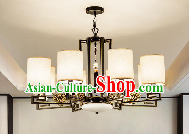 Traditional Handmade Chinese Eight-Lights Hanging Lanterns Ancient Ceiling Lantern Ancient Lamp