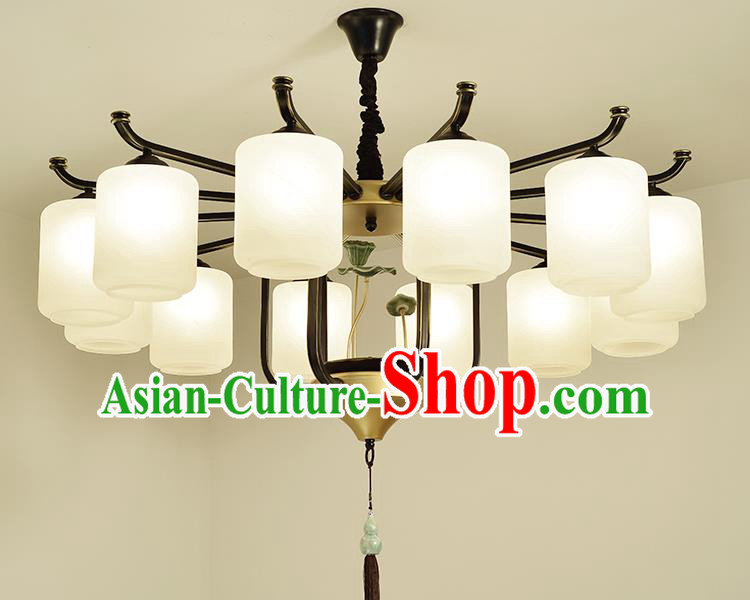 Traditional Handmade Chinese Palace Lanterns Ancient Twelve-Lights Ceiling Lantern Ancient Lamp