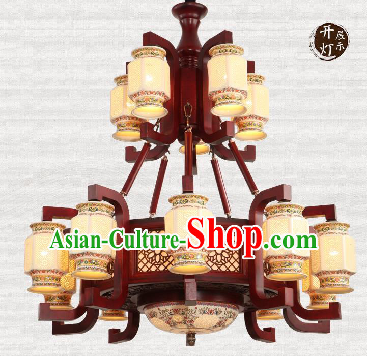 Traditional Chinese Handmade Ceramics Ceiling Lantern Asian Lanterns Ancient Lantern