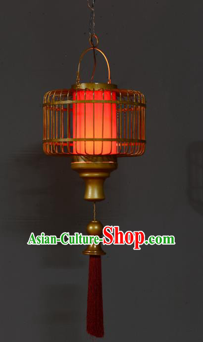 Traditional Thailand Handmade Iron Red Hanging Lantern Southeast Asian Lanterns Religion Lantern