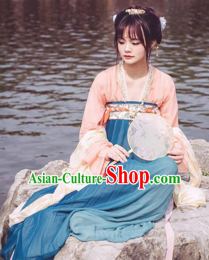 China Tang Dynasty Ancient Imperial Concubine Embroidered Costume for Women