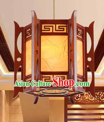 Traditional Chinese Handmade Wood Hanging Lantern Asian Palace Ceiling Lanterns Ancient Lantern