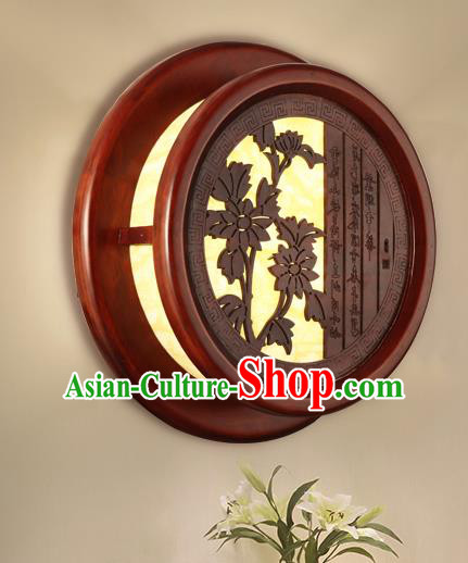 China Handmade Palace Lanterns Chrysanthemum Wall Lantern Ancient Wood Lanterns Traditional Lamp
