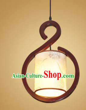 Traditional Chinese Handmade Wood Palace Lantern Painted Hanging Lanterns Ancient Lamp