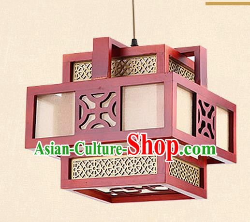 Traditional Chinese Wood Palace Lantern Handmade Ceiling Lanterns Ancient Lamp