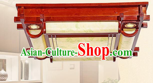 Traditional Chinese Wood Palace Lantern Handmade Painted Ceiling Lanterns Ancient Lamp