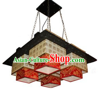 Traditional Chinese Parchment Palace Lantern Handmade Carving Ceiling Lanterns Ancient Lamp